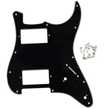 Imagem de Escudo guitarra Strato HH Preto 3 Camada BWB 11 furos MXP