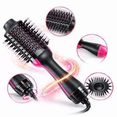 Imagem de Escova Secadora e Modeladora de Cabelos 3 em 1 Seca Alisa e Modela Esc