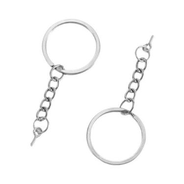 Imagem de Argolas De Metal Para Chaveiro De 25, 28 E 30mm, 10-20 Peças, Com Pino
