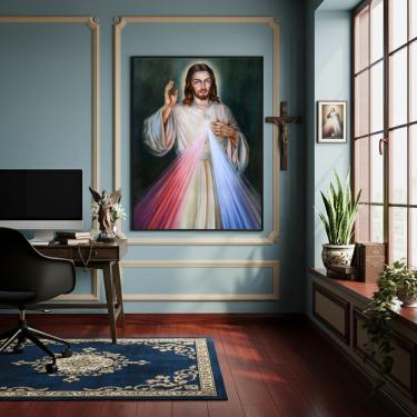 Imagem de Quadro Decorativo Jesus Misericordioso  - 70x50cm