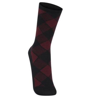 Imagem de Meia Lupo Argyle 1215-121, Preto, 37-44