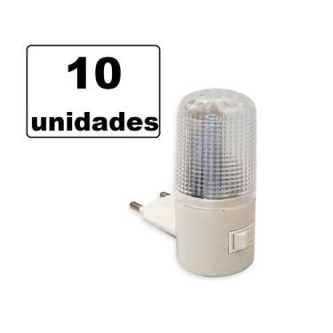 Imagem de Kit 10 Luminária Tomada Abajur Led Mini Luz Noturna Bivolt- KIT revend