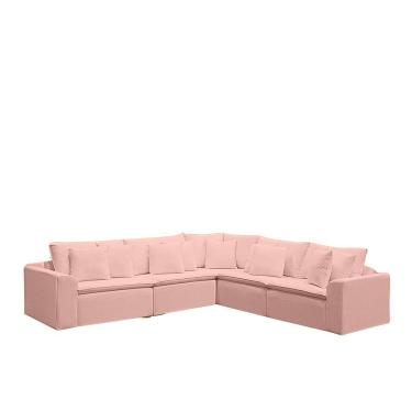 Imagem de Sofá Modular Rivieira 280cm Linho - Meu Estofado