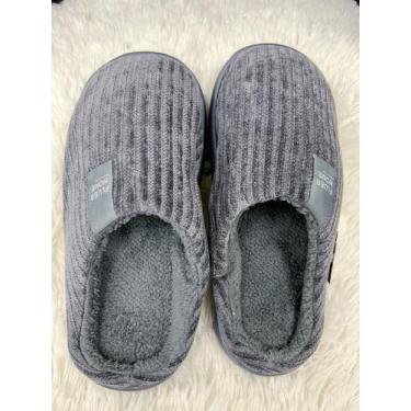 Imagem de Pantufa Adulto Aveludada Unissex Pantufa Super Confortável Com Solado 