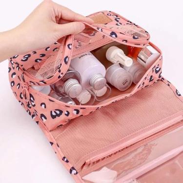 Imagem de Necessaire Organizadora para Viagem em Nylon Impermeável 25CM X 22CM X 10CM Azul Marinh...