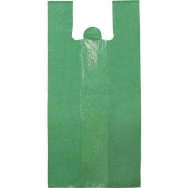 Imagem de Sacola Plástica 30x40 Reciclada para Embalagens em Polietileno Recuperado 100% Reciclável Verde Higipack