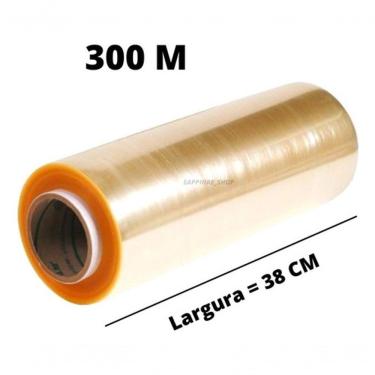 Imagem de Plástico Filme PVC Plastico 38cm X 300m para Embalar Alimentos Transparente Resistente Uso Doméstico Higipack