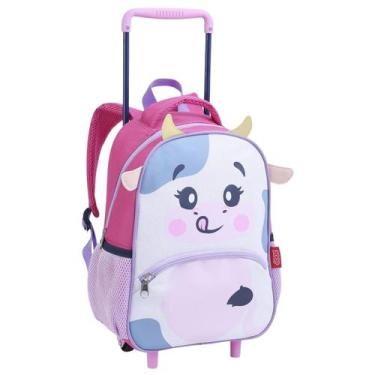 Imagem de Mochila de Rodinha Pequena Escola Creche Infantil 0 A 4 Anos Vaquinha 