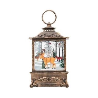 Imagem de Lanterna De Globo De Neve LED Com Bateria, Luz Noturna De Natal Com Ga