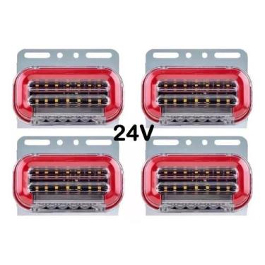 Imagem de Lanterna Lateral Led 24v Moderna Caminhão Carreta Baú Carroceria Seta 