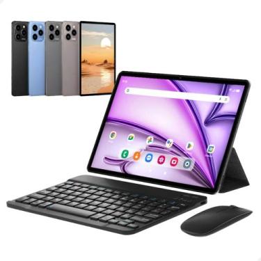 Imagem de Tablet M15 Smartphone promoção 128gb + 8gb Ram Capa Teclado - Marketpl
