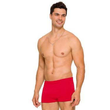 Imagem de Sunga Masculina Boxer Lisa Adulto Praia Uv50 Piscina Natação - anjo da