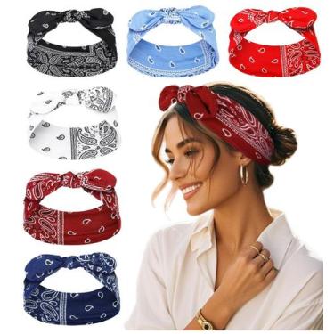 Imagem de Bandana Tobeffect para mulheres, estilo boho, pacote com 6
