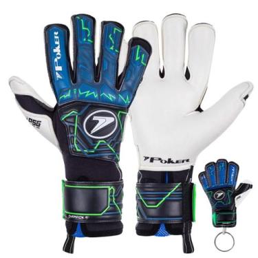 Imagem de Luva De Goleiro Profissional Champion 9 Poker Grip, Azul, 10