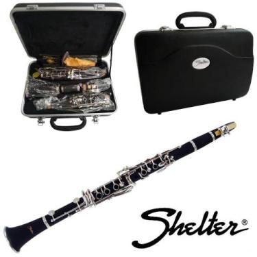 Imagem de Clarinete Sib 17 Chaves c/ Estojo e Boquilha SFT6402E - Shelter
