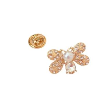 Imagem de Mini Broche Borboleta com Pérola - Pistache Acessórios