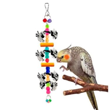 Imagem de Brinquedo para Calopsita Vertical Madeira Happy Bird Diversão para Pás