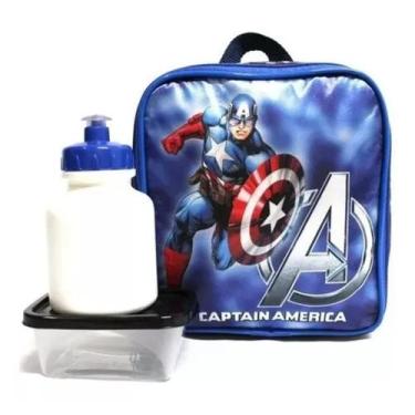 Imagem de Lancheira Infantil Escolar Capitão América Avengers Meninos - KIDS BAG