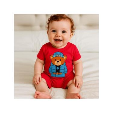 Imagem de Conjunto Camiseta + Bermuda Bebê Menino  Estampa Ursinho RN a 03 Meses