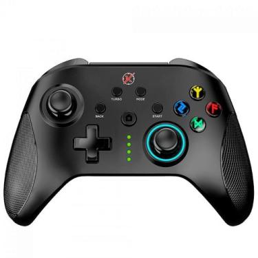 Imagem de Controle Gamer Kalkan Tyr, RGB, Bluetooth, PC/Android/iOS, Preto