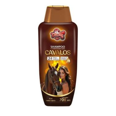 Imagem de Shampoo 2 em 1 Cat Dog Cia para Cavalos  Limpeza, Brilho e Hidratação 
