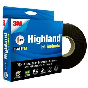 Imagem de Fita Isolante 20MX19MM Highland 3M, Preto