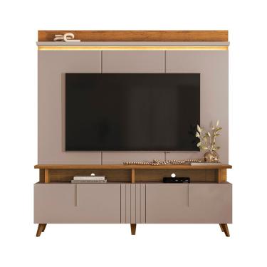 Imagem de Painel Home Petropolis para TV Até 70 Polegadas 180CM MDP MDF com LED Off White Möbler