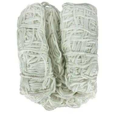 Imagem de Rede de Futebol Campo Master Fio 6mm Malha 15x15cm Resistência 140kg Branco Master Rede 750CM