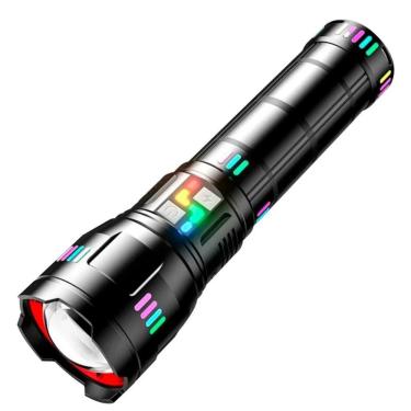 Imagem de Lanterna Tática Titanium Canhão de Luz 6 Km 3000 Lumens Foco Telescópico e Laser Preto B-Max