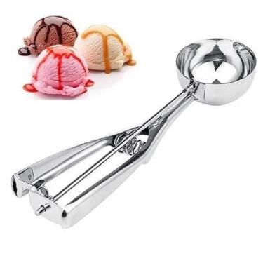 Imagem de Colher De Sorvete Inox Profissional Faz Bolas De Sorvete Açaí Doces Ge