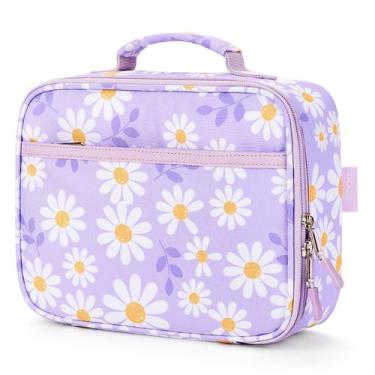 Imagem de Lancheira infantil mibasies 25 cm Rosa Margarida Isolada