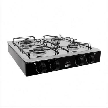 Imagem de Fogão De Mesa Cooktop Júnior 4 Bocas Compacto Prático E Econômico Port