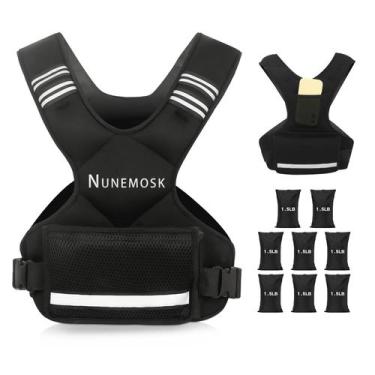 Imagem de Colete de Peso Ajustável Nunemosk 5-8 kg com Faixa Refletiva