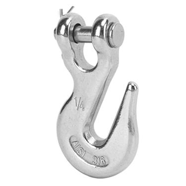 Imagem de Gancho do guindaste, 1250 libras Força de tração Gancho deslizante de carga de 1000 libras 1 / 4in para maquinário florestal para barcos marítimos