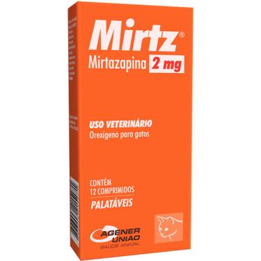 Imagem de Orexígeno Mirtz Mirtazapina Agener União para Gatos - 12 Comprimidos
