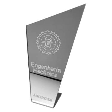 Imagem de Placa Engenharia Mecânica Escultura Estatueta Símbolo Profissão Enfeite Presente Cor: Prata