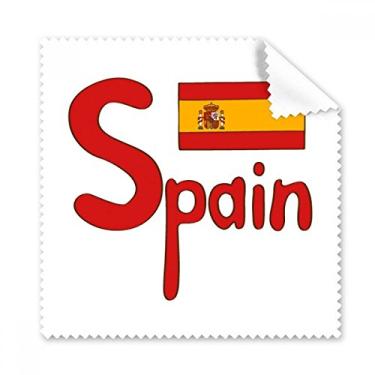 Imagem de Pano de limpeza com a bandeira nacional da Espanha com estampa vermelha, 5 peças
