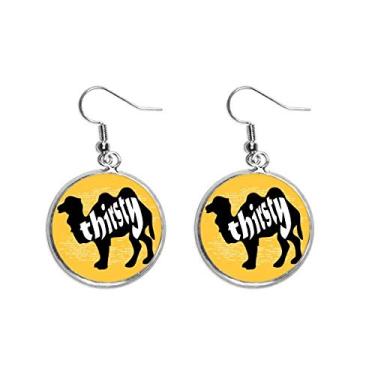 Imagem de Brinco feminino com pingente de orelha natural em formato de camelo preto