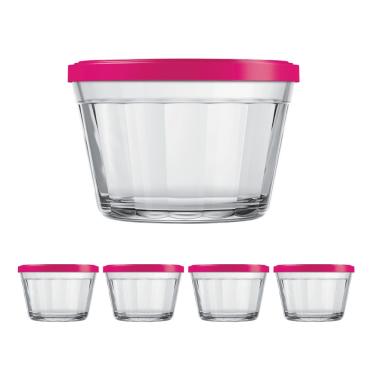 Imagem de Kit Pote Copo Americano C/Tampa Cor Sortida 350ml Nadir 4Un