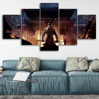 Imagem de Quadro Decorativo Mosaico 5 Peças Sekiro