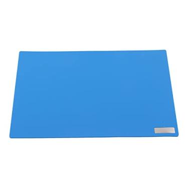 Imagem de Tapete de solda de silicone de isolamento, 50 x 35 cm, grande tapete de reparo, isolamento térmico, 500 °C, tapete magnético antiestático para computador, relógio, reparo de celular - 3 cores (azul escuro)