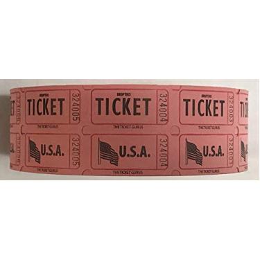Imagem de "Bandeira dos EUA" Raffle Tickets 2000 por rolo 50/50 (rosa)