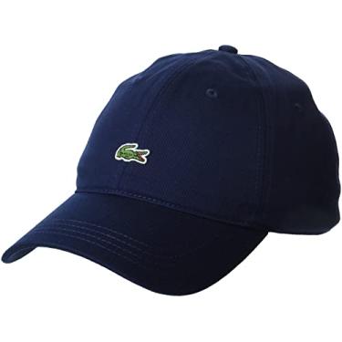 Imagem de Lacoste Boné masculino de sarja de algodão orgânico, Rouge, Tamanho nica