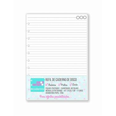 Imagem de Refil de folha Para Caderno de Disco Sistema Inteligente Amor Infinito Cadernos - Pautado (EXTRA GRANDE - A4)