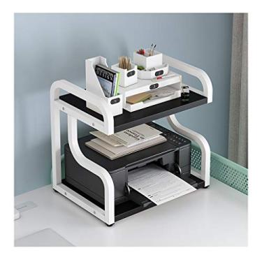Imagem de KIZQYN Organizador de máquina de suporte de impressora e clipe de gerenciamento de cabos, suporte de mesa para impressora, organizador de mesa para impressora de mesa de casa e escritório (cor: 1)