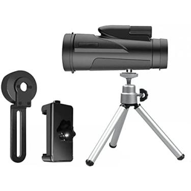 Imagem de Telescópio monocular, escopo monocular portátil 12X50 HD para adultos, monocular para celular BAK4 Prism com suporte para smartphone Tripé para observação de pássaros em viagens de acampamen