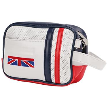 Imagem de Bolsa de bola de golfe, bolsa de couro PU bolsa de bola de golfe suporte de camiseta bolsa estojo de armazenamento acessórios de treinamento de golfe