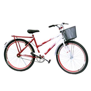 Imagem de Bicicleta poti onix com aero e mesa cross na cor vermelho com branco