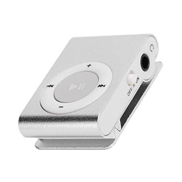 Imagem de Mini MP3 Player, Portable Digital Music Media Player, Mini MP3 with Back Clip, Player Com Fone de Ouvido e Cabo USB, até 5H Play Time, Support Memory Card (Prata)