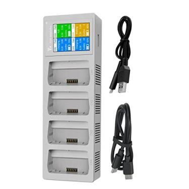 Imagem de MOOKEENONE Carregador de drone de 4 portas, 4 baterias, acessórios de carregamento rápido para DJI Mini 3 PRO